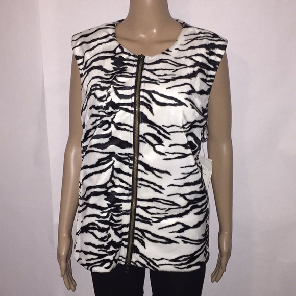 NWT zebra print vest Sz 1X - Picture 2 of 5